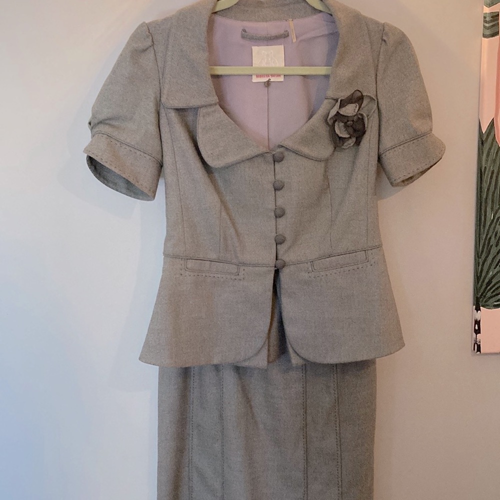 Rebecca Taylor short-sleeve skirt suit